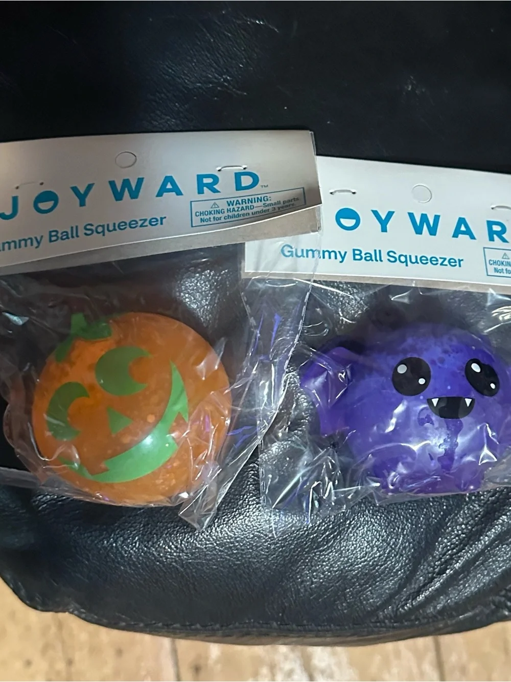 Joyward Gummy Ball Squeezer- Halloween Duo- Bat and Jack O Lantern fidget toy